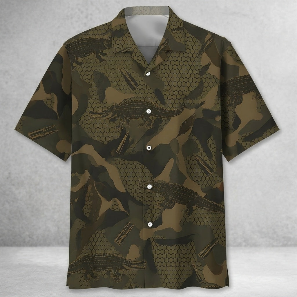 Crocodile Hunting Hawaiian Shirt