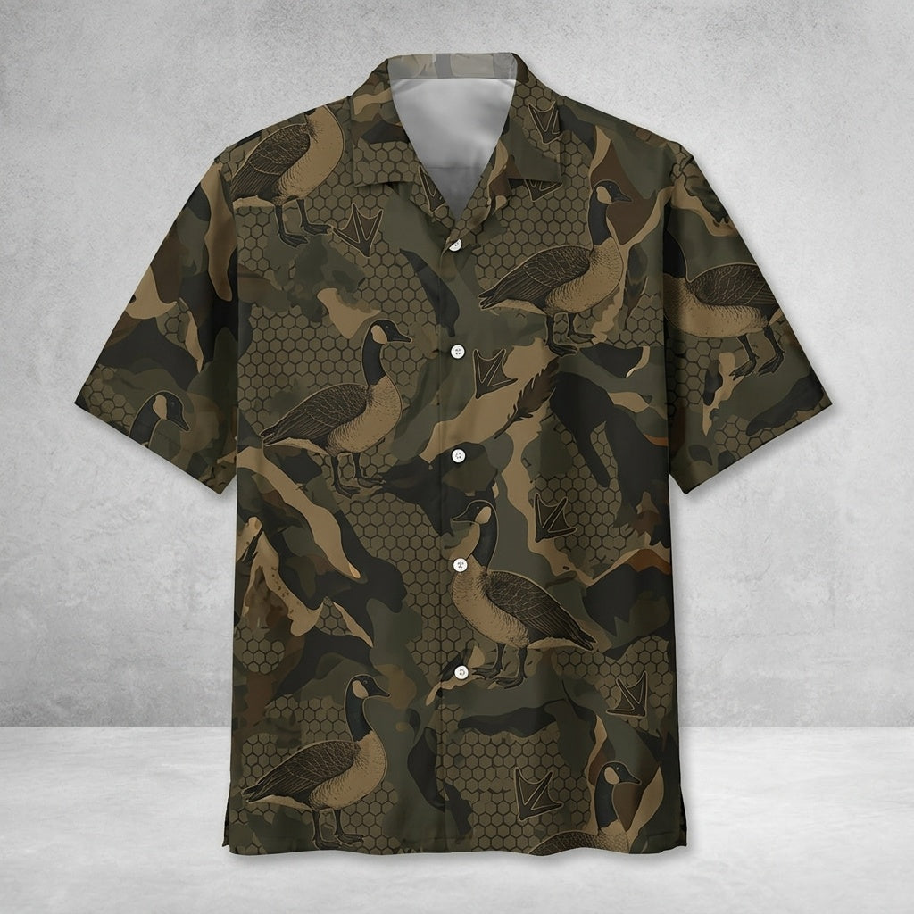 Goose Hunting Camouflage Hawaiian Shirt