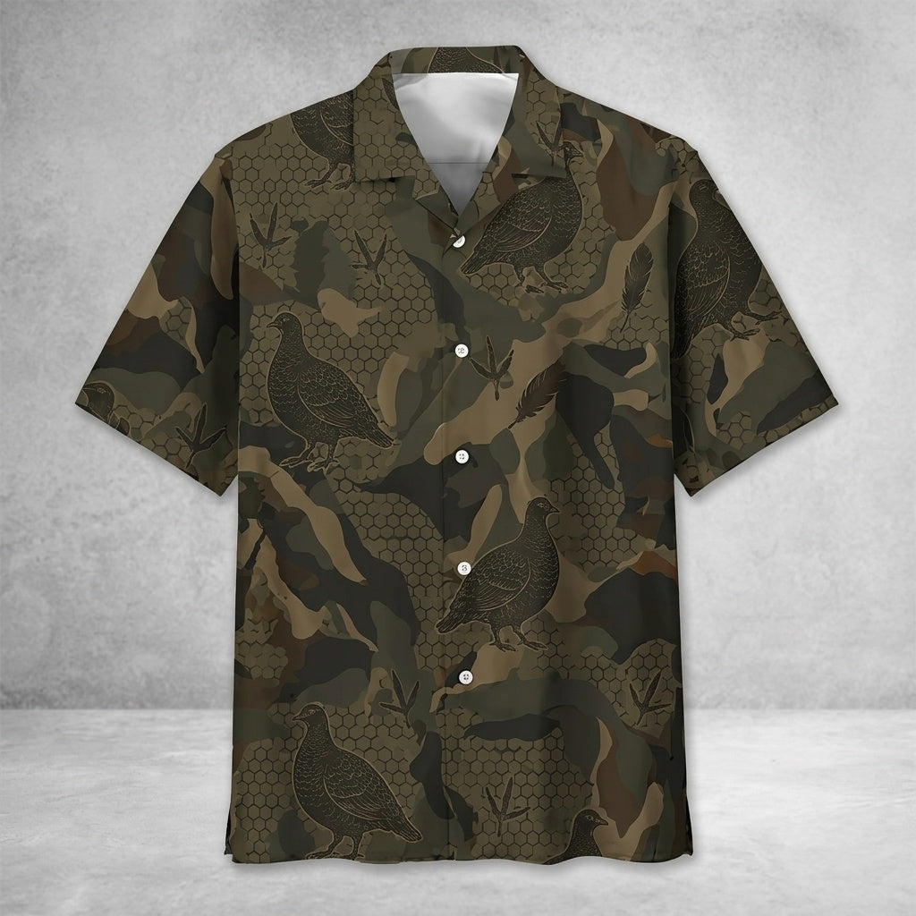 Grouse Hunting Camouflage Hawaiian Shirt