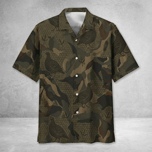 Grouse Hunting Camouflage Hawaiian Shirt