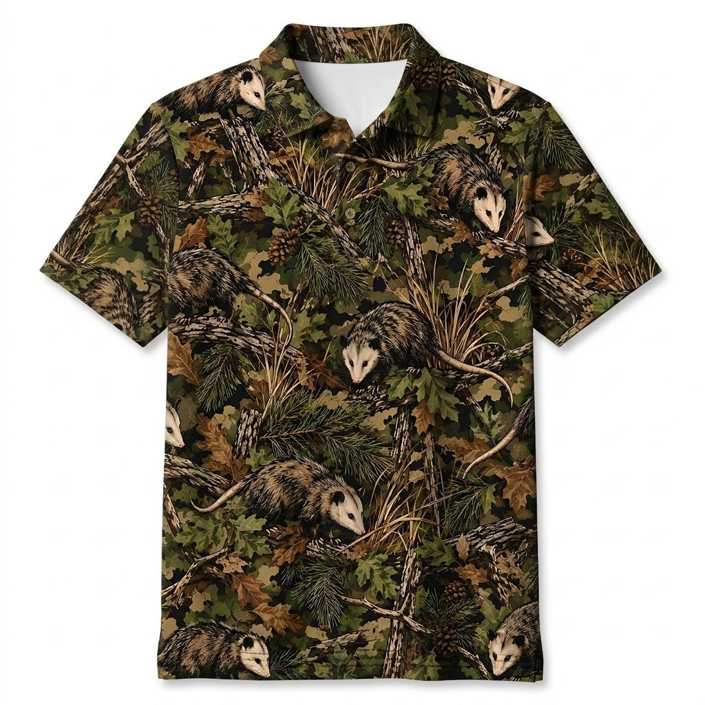 Tactical Opossum Men Polo Shirt