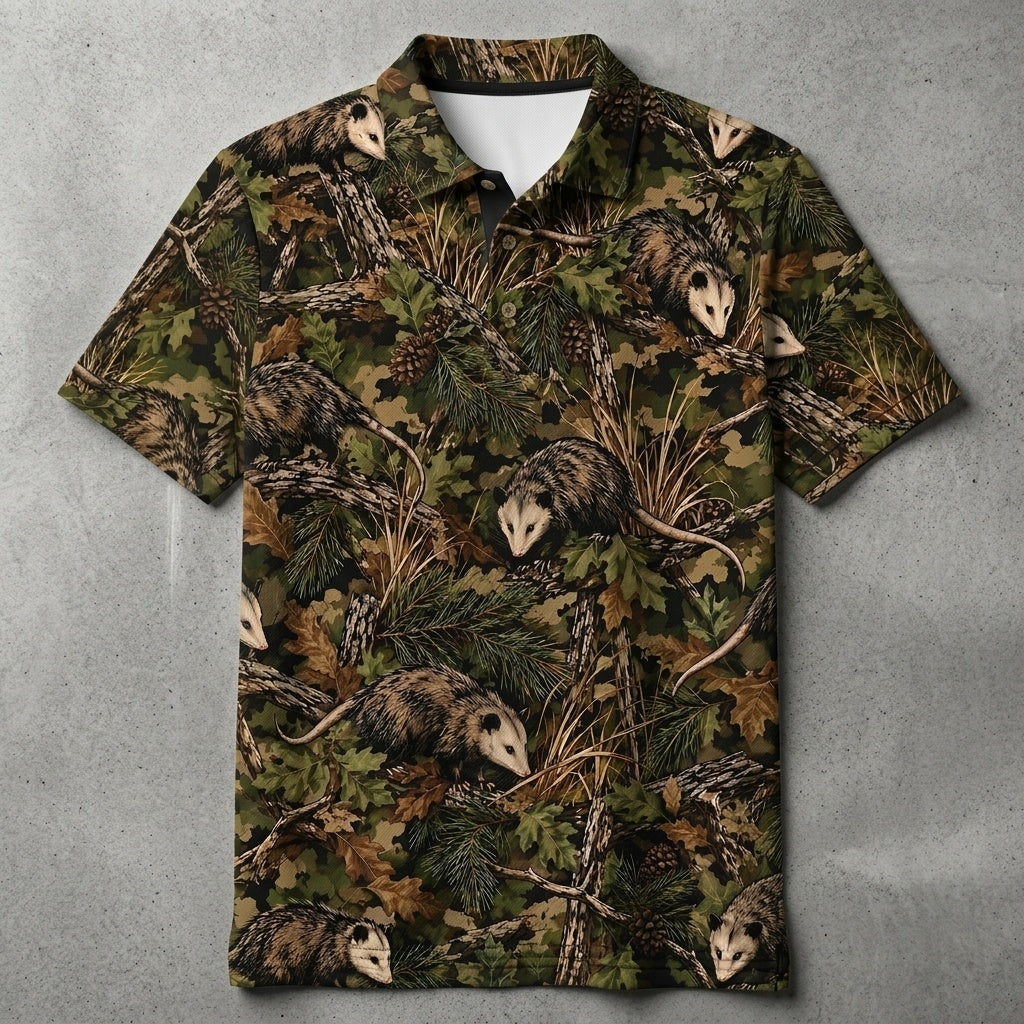 Tactical Opossum Men Polo Shirt