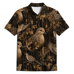 Vintage Wild Dove Art Camo Men Polo Shirt