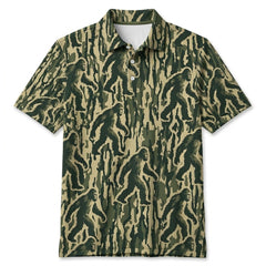Bigfoot Stripe Camoufalge Men Polo Shirt