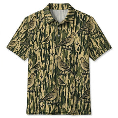 Dove Stripe Camouflage Men Polo Shirt