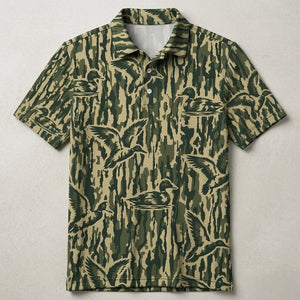 Duck Stripe Camouflage Men Polo Shirt