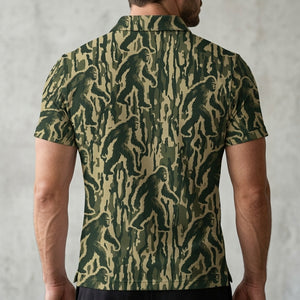 Bigfoot Stripe Camoufalge Men Polo Shirt