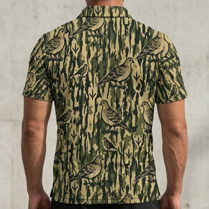 Dove Stripe Camouflage Men Polo Shirt