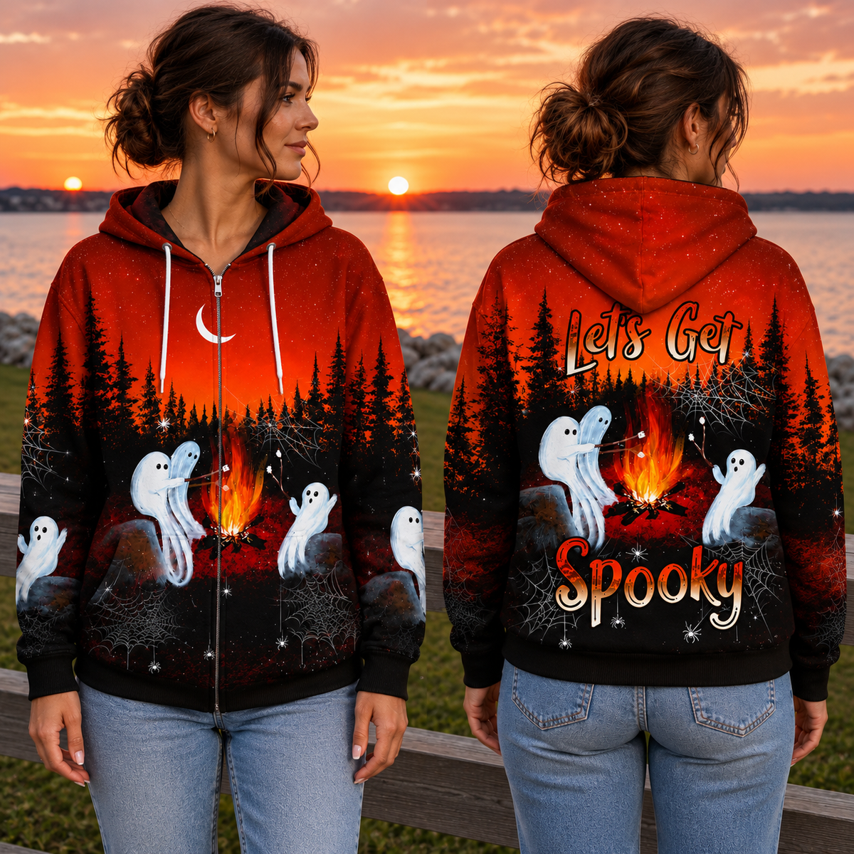Let's Get Spooky All Over Print Shirt