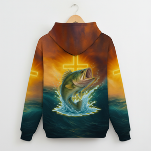 Bass Fishing Cross All Over Print Shirt