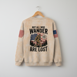 Vintage Bigfoot Not All Who Wander Are Lost All Over Print Shirt