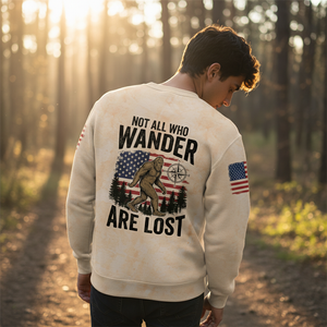 Vintage Bigfoot Not All Who Wander Are Lost All Over Print Shirt