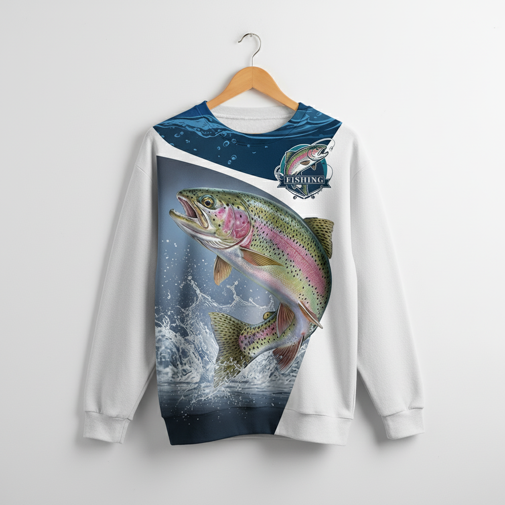The River Strike Rainbow Trout Fishing All Over Print Shirt