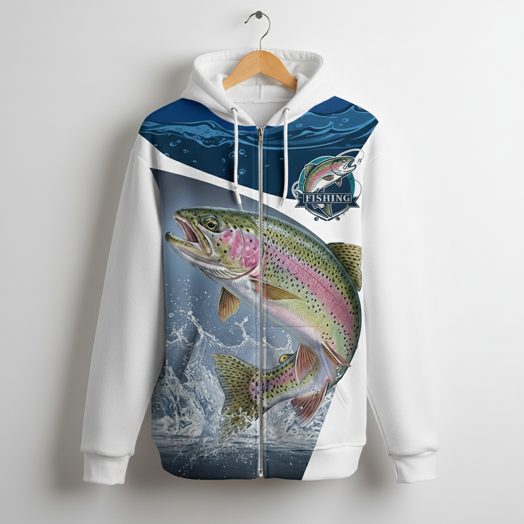 The River Strike Rainbow Trout Fishing All Over Print Shirt
