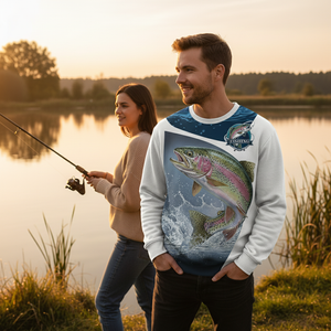 The River Strike Rainbow Trout Fishing All Over Print Shirt