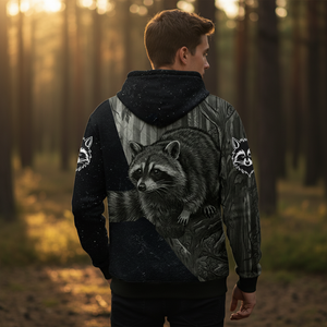 Grey Woods Raccoon - Elite Hunting All Over Print Shirt