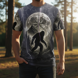 Vintage Bigfoot Not All Who Wander Are Lost Thunder All Over Print Shirt