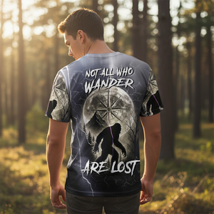 Vintage Bigfoot Not All Who Wander Are Lost Thunder All Over Print Shirt