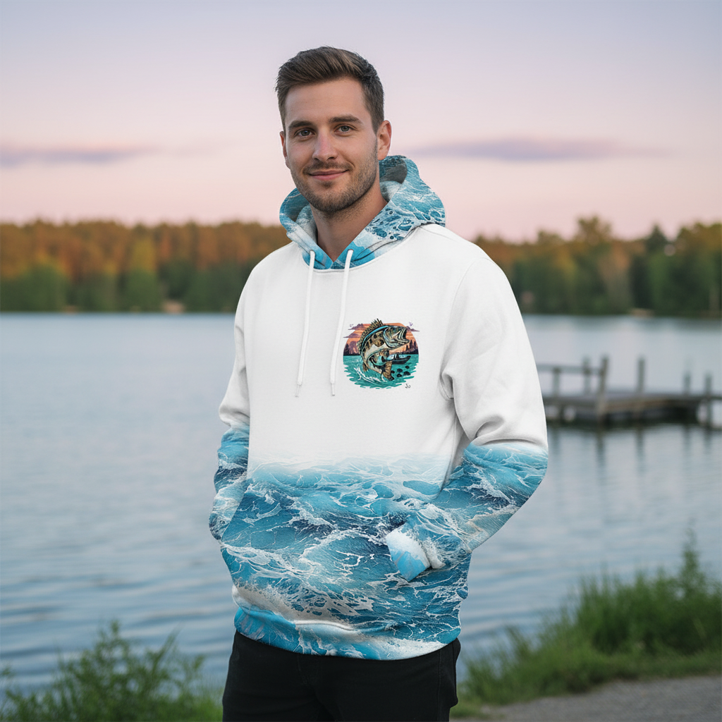 Ocean Splash Bass Fishing Is My Therapy All Over Print Shirt