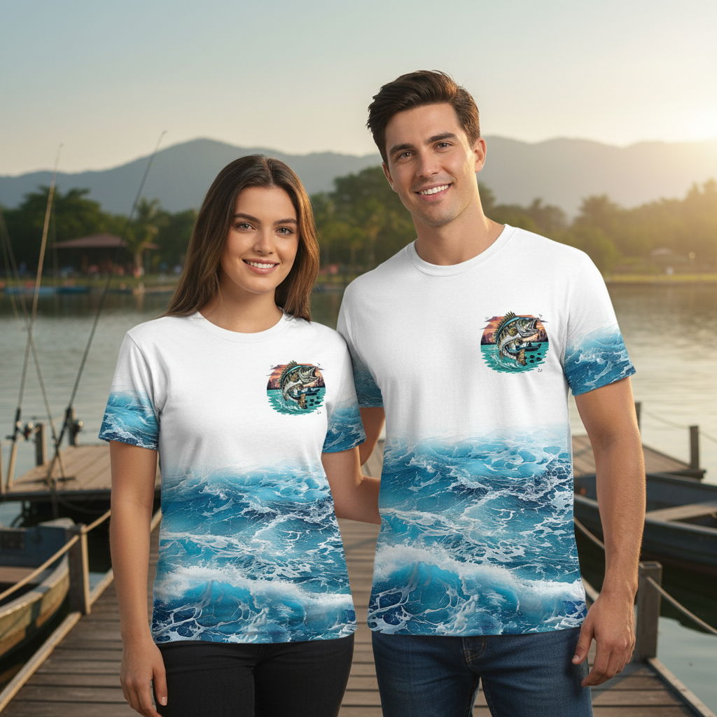 Ocean Splash Bass Fishing Is My Therapy All Over Print Shirt