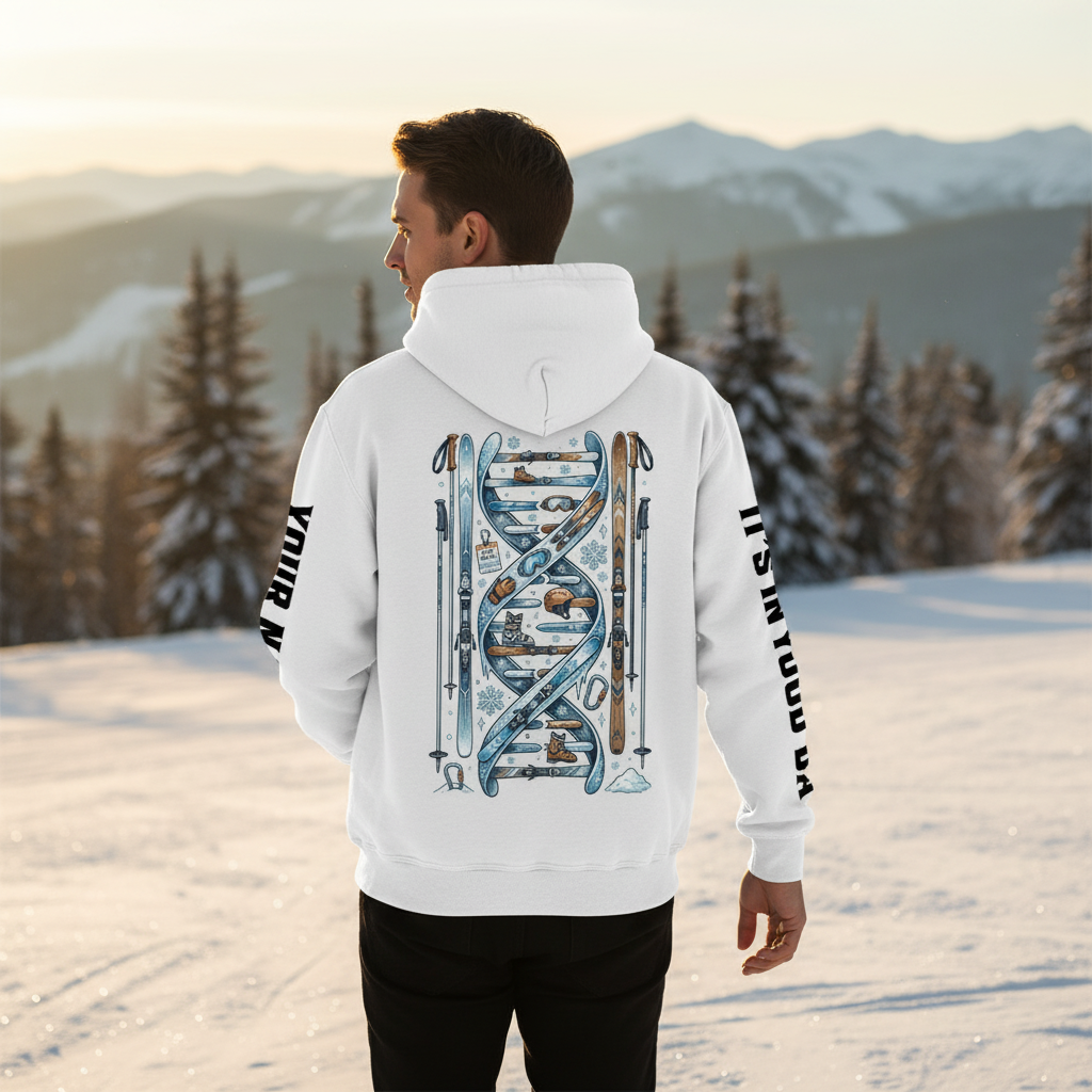Custom Name Skiing It's In My DNA All Over Print Shirt