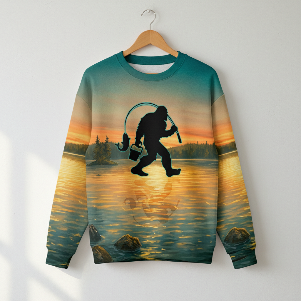 Bigfoot I Go Fishing Cause I Like It Not Because I'm Good At It