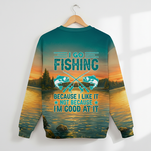 Bigfoot I Go Fishing Cause I Like It Not Because I'm Good At It