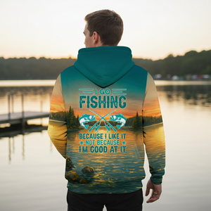 Bigfoot I Go Fishing Cause I Like It Not Because I'm Good At It