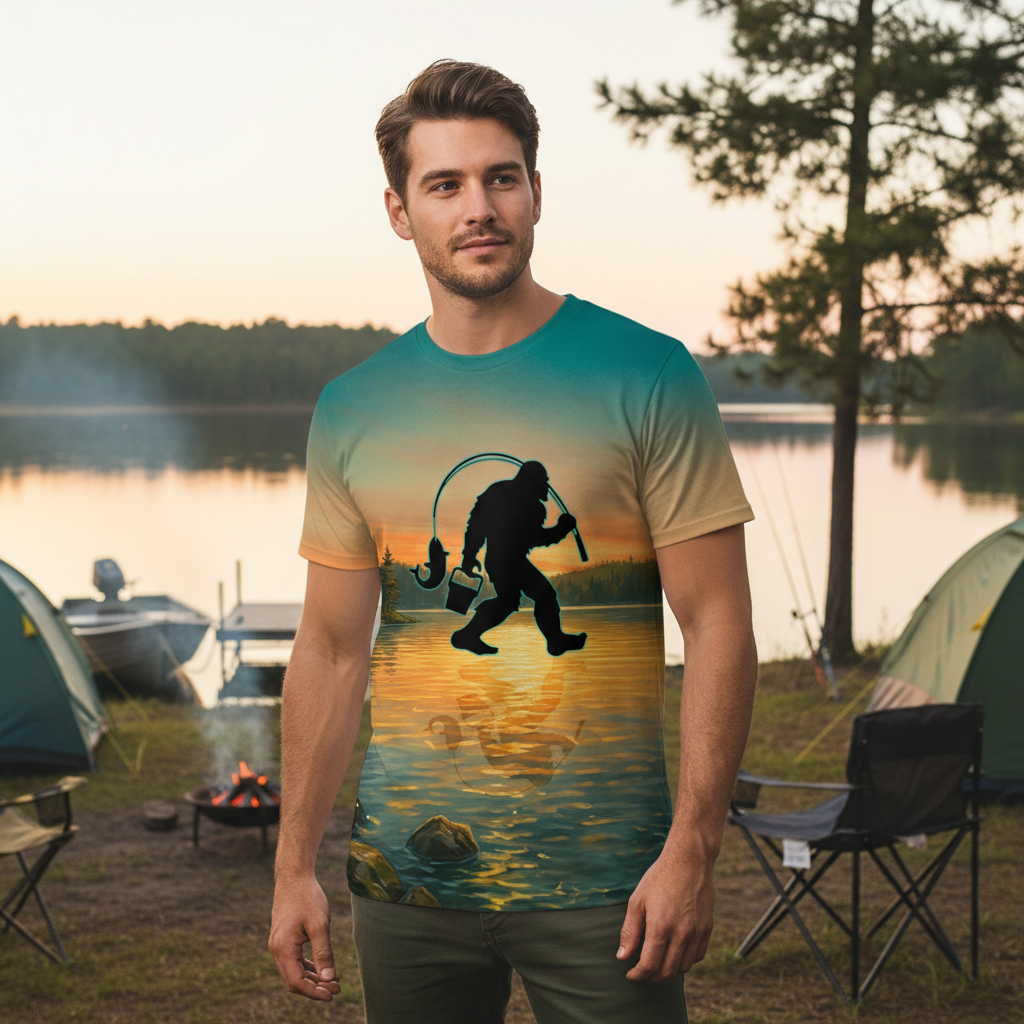 Bigfoot I Go Fishing Cause I Like It Not Because I'm Good At It