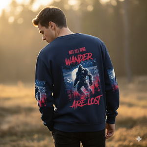 Strong Patriotic Bigfoot Not All Who Wander All Over Print Shirt