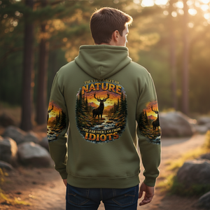 The Closer I Get To Nature The Farther I Am From Idiots All Over Print Shirt