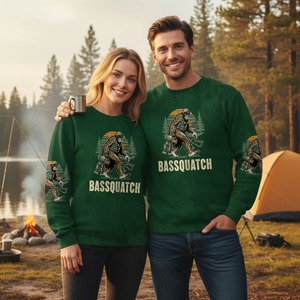 Bassquatch Bigfoot Fishing All Over Print Shirt