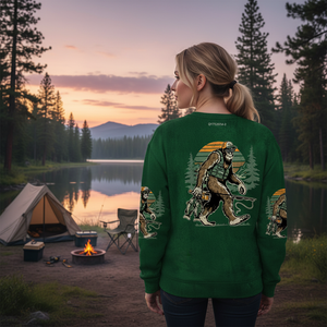 Bassquatch Bigfoot Fishing All Over Print Shirt