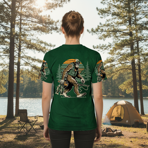 Bassquatch Bigfoot Fishing All Over Print Shirt