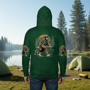 Bassquatch Bigfoot Fishing All Over Print Shirt