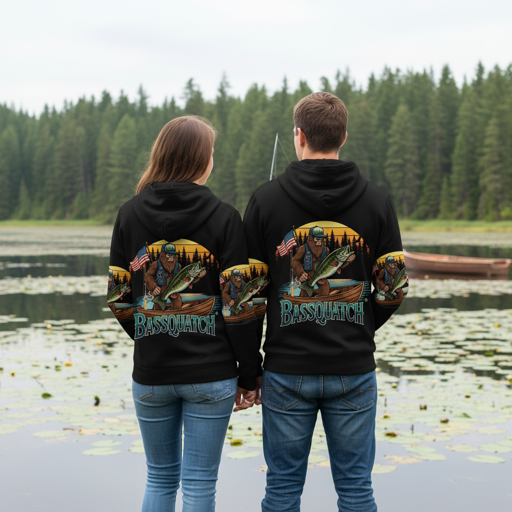 Bassquatch Retro All Over Print Shirt