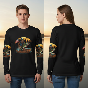 Bassquatch Retro All Over Print Shirt