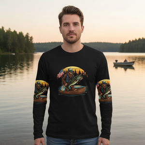 Bassquatch Retro All Over Print Shirt