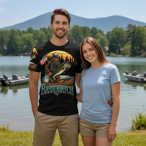 Bassquatch Retro All Over Print Shirt