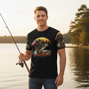 Bassquatch Retro All Over Print Shirt