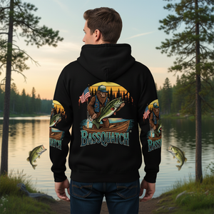 Bassquatch Retro All Over Print Shirt
