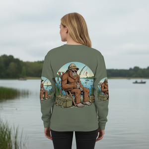 I'd Rather Be Fishing Bigfoot All Over Print Shirt
