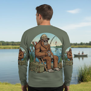 I'd Rather Be Fishing Bigfoot All Over Print Shirt