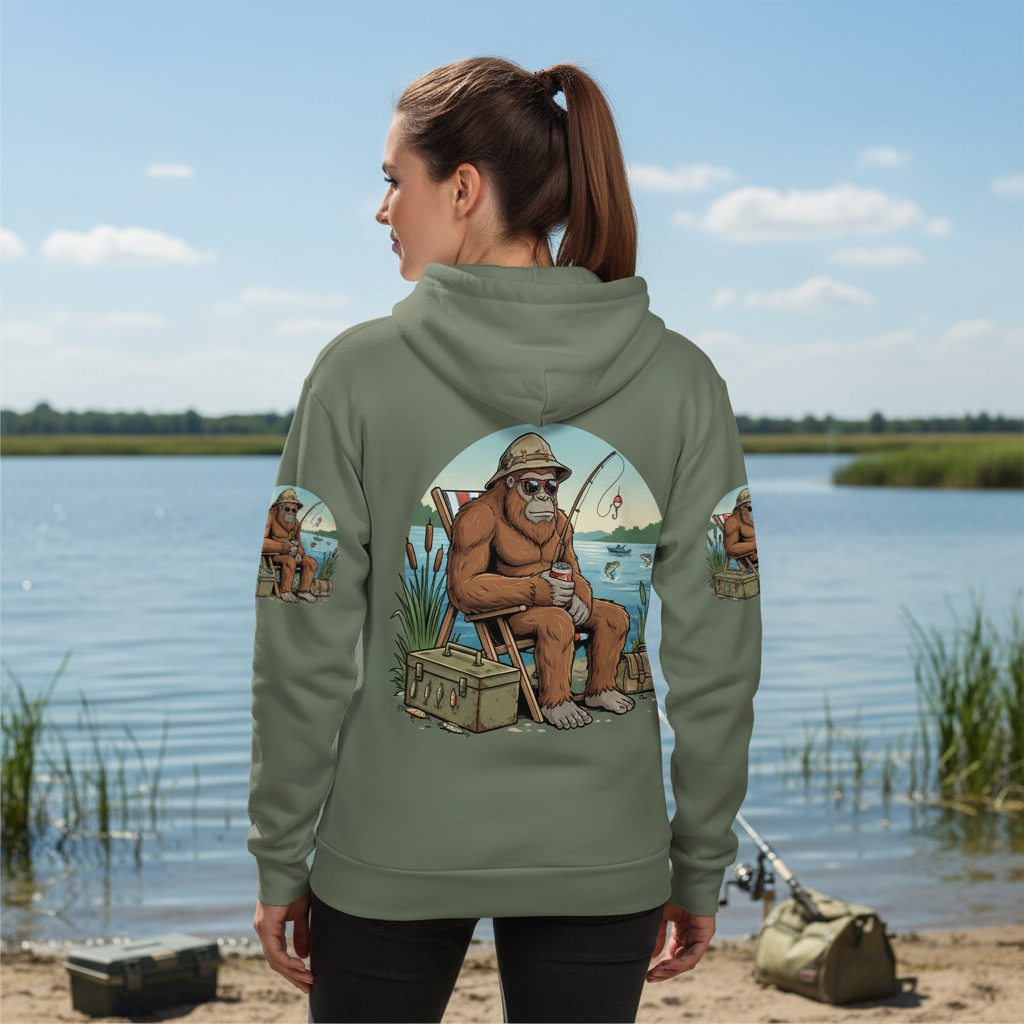 I'd Rather Be Fishing Bigfoot All Over Print Shirt