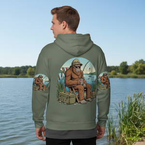 I'd Rather Be Fishing Bigfoot All Over Print Shirt