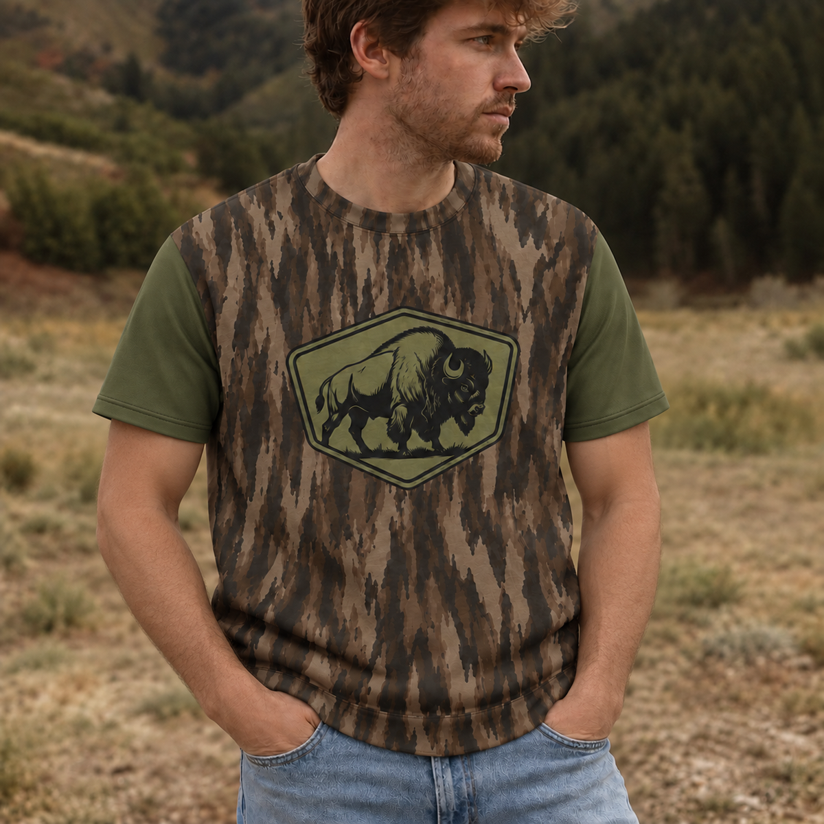 Bison Hunting Tactical Camouflage All Over Print