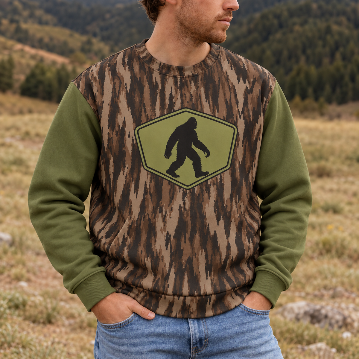 Bigfoot Funny Camo All Over Print