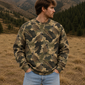 Quail Camouflage Graphic Pattern All Over Print Shirt