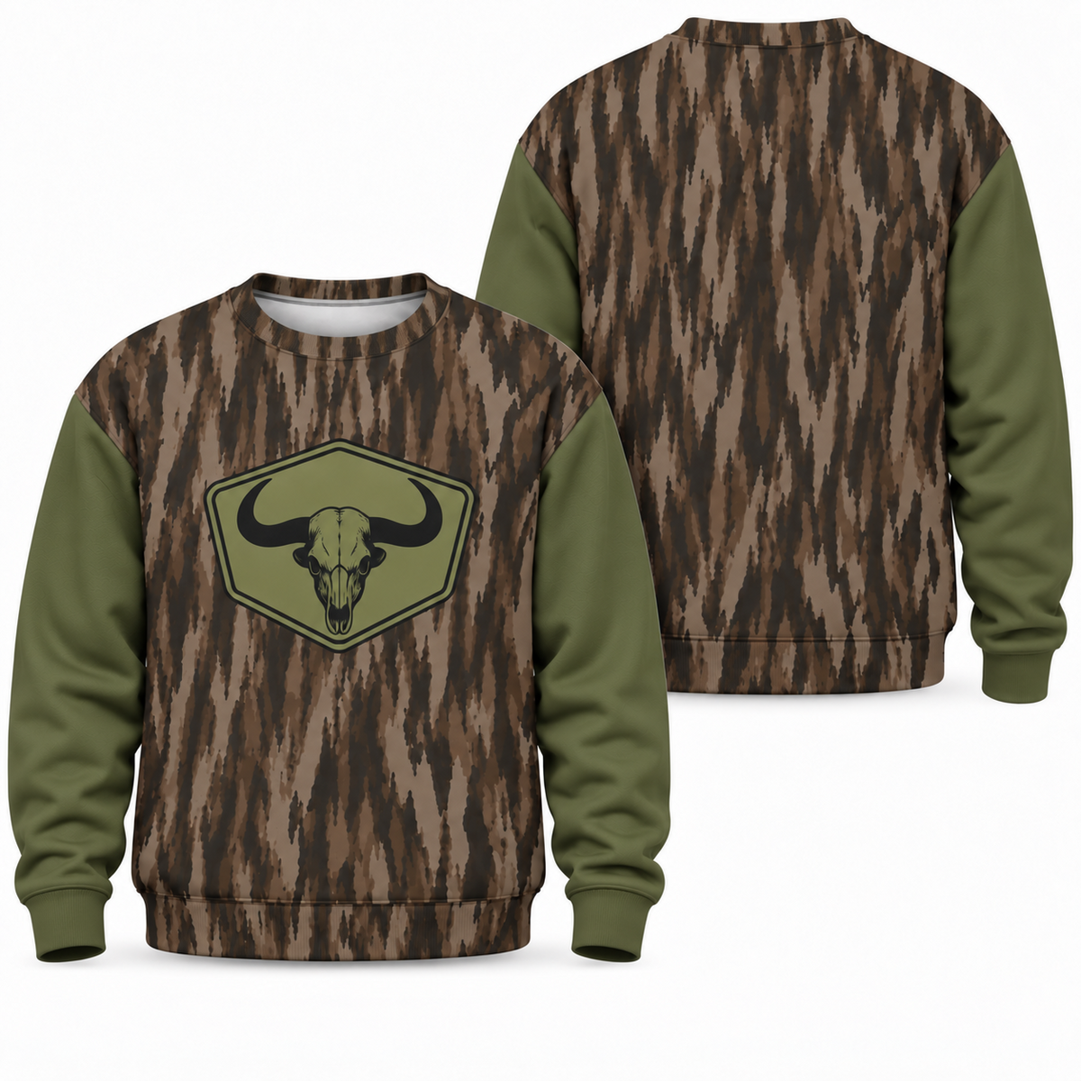 Bison Skull Hunting Tactical Camouflage All Over Print