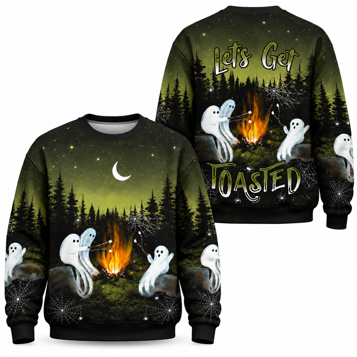 Let's Get Toasted Dark Forest All Over Print Shirt